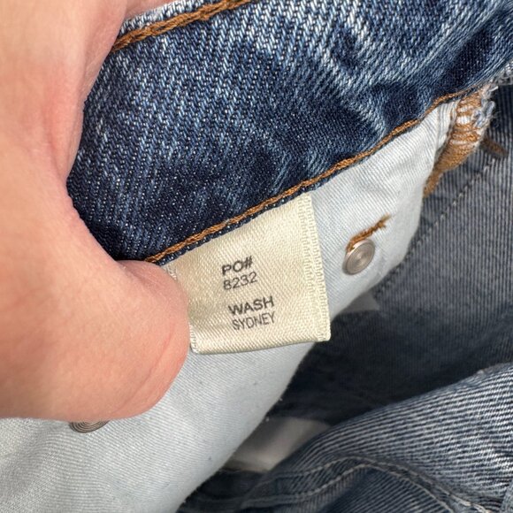 Reformation Jeans Button Fly High Waist Cut-off Shorts Women 28 Blue Sydney Wash - Picture 7 of 8